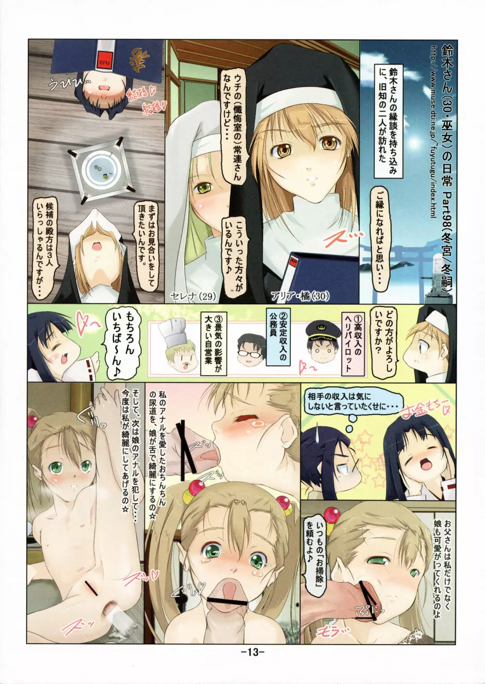 (C79) [冬宮 (冬嗣)] 鈴木さん(30・巫女)の日常Phase4 Page.13