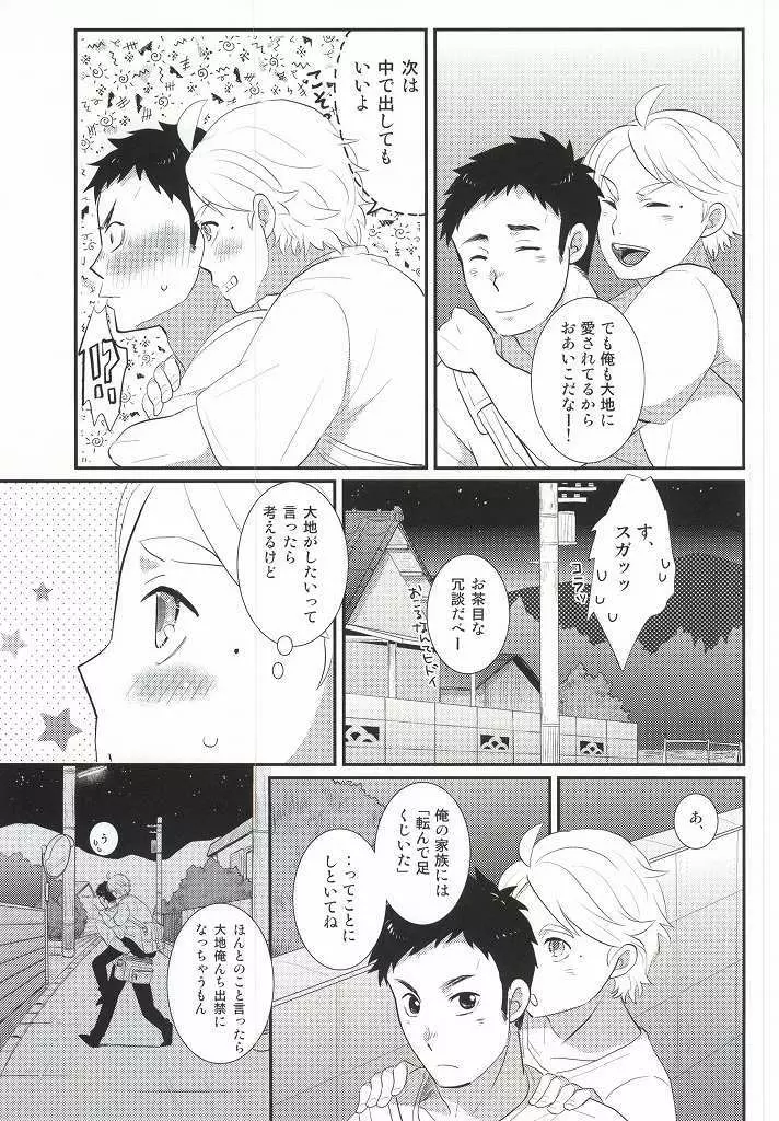 焦れったいけど俺にもっと手をだしてほしいなんて言えないだろ大地のバカ! Page.20