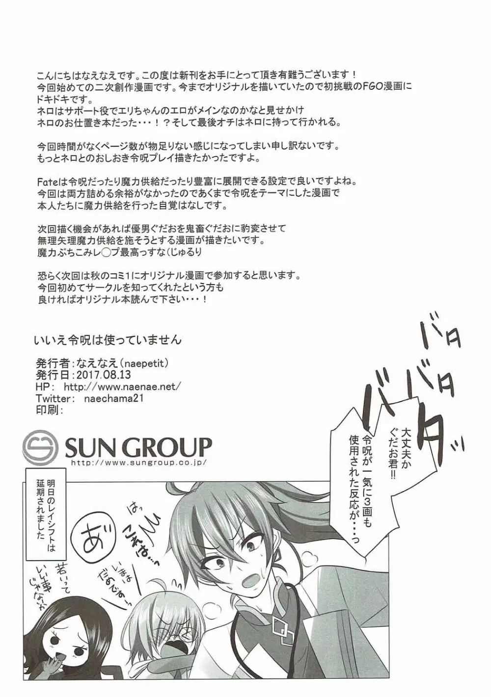 いいえ令呪は使っていません Page.16