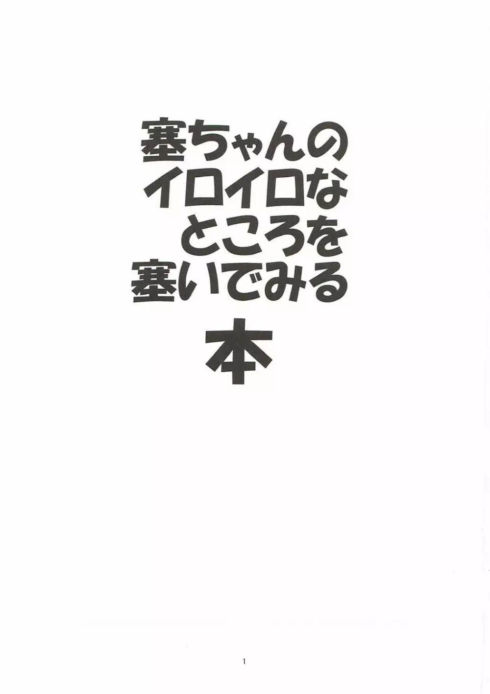 塞ちゃんのイロイロなところを塞いでみる本 Page.2