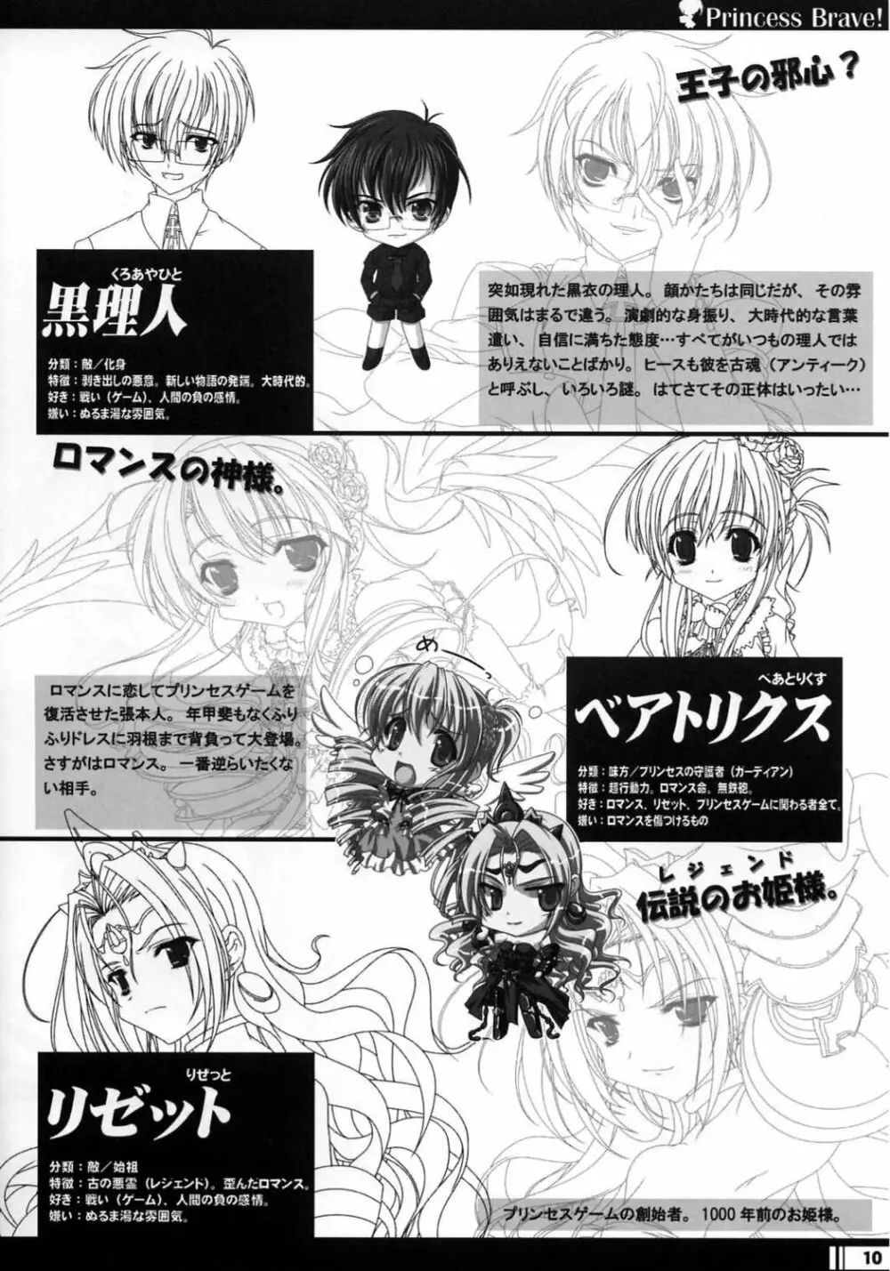 プリンセスブレイブ！雀卓の騎士 設定原画集 Page.9