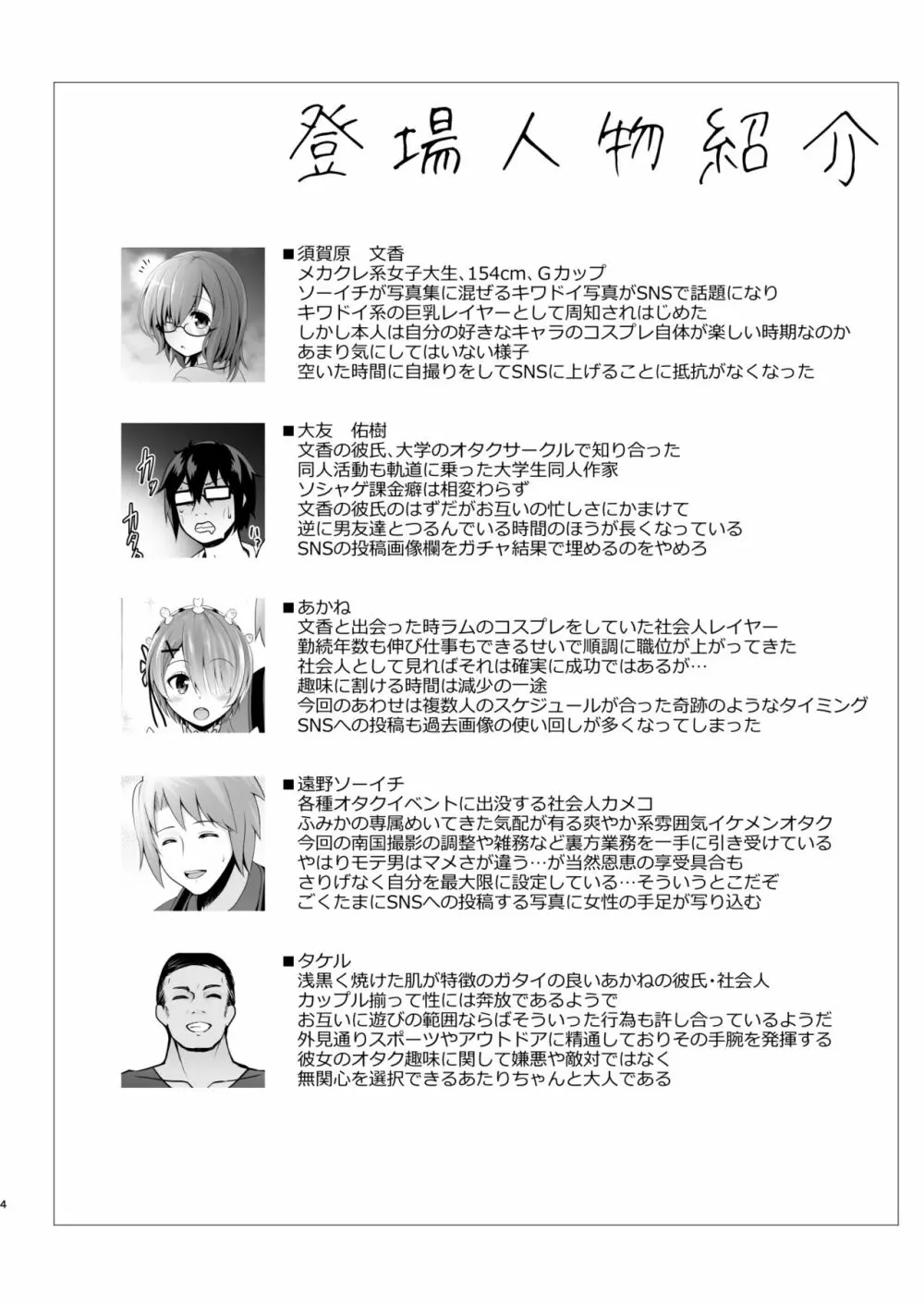 深夜のホテル内水着撮影 彼氏不在のコスプレ着衣乱交 Page.4