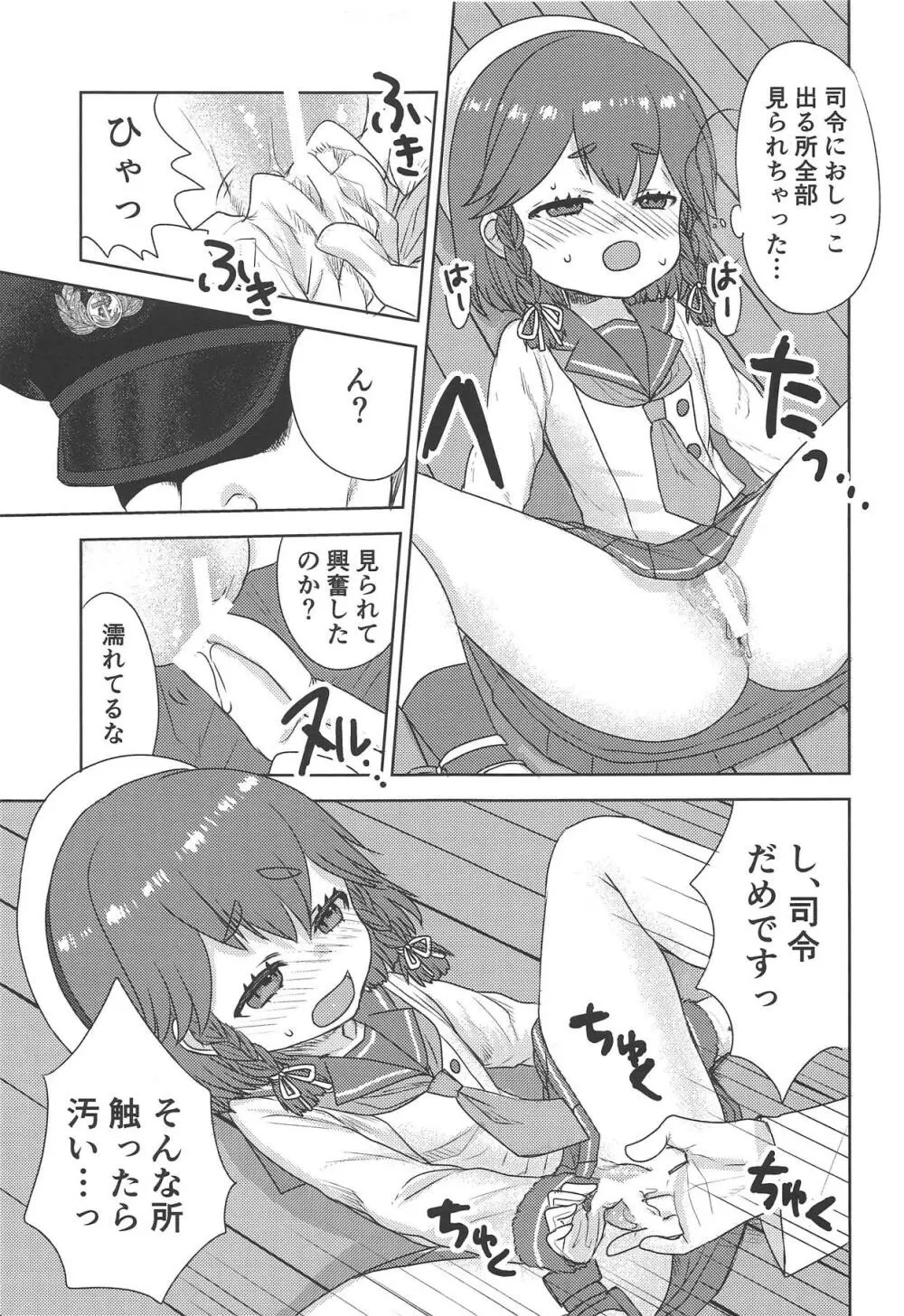 お酒が入っておトイレが近い択捉ちゃんにおしっこを強要する本 Page.8