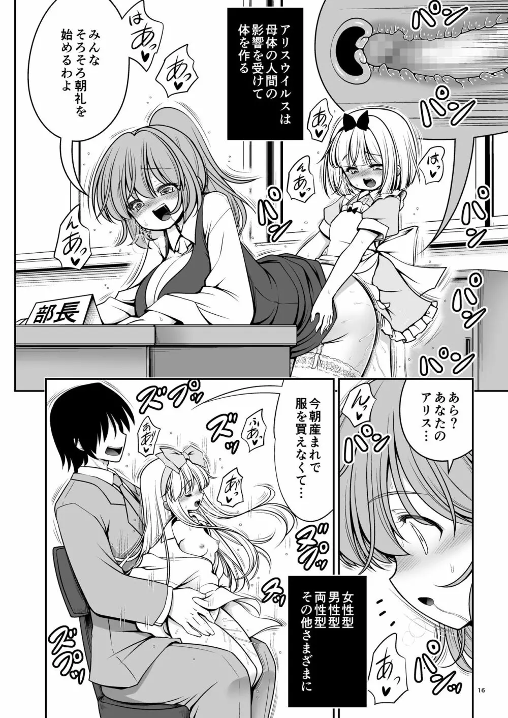 ふしぎなウイルスでみんなアリスのパパとママ Page.16