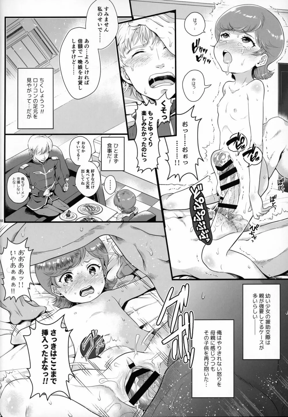 宇宙世紀援交少女オールスターズ～100ジオンドルをくれたら、なにをしてもいいよ…～ Page.9