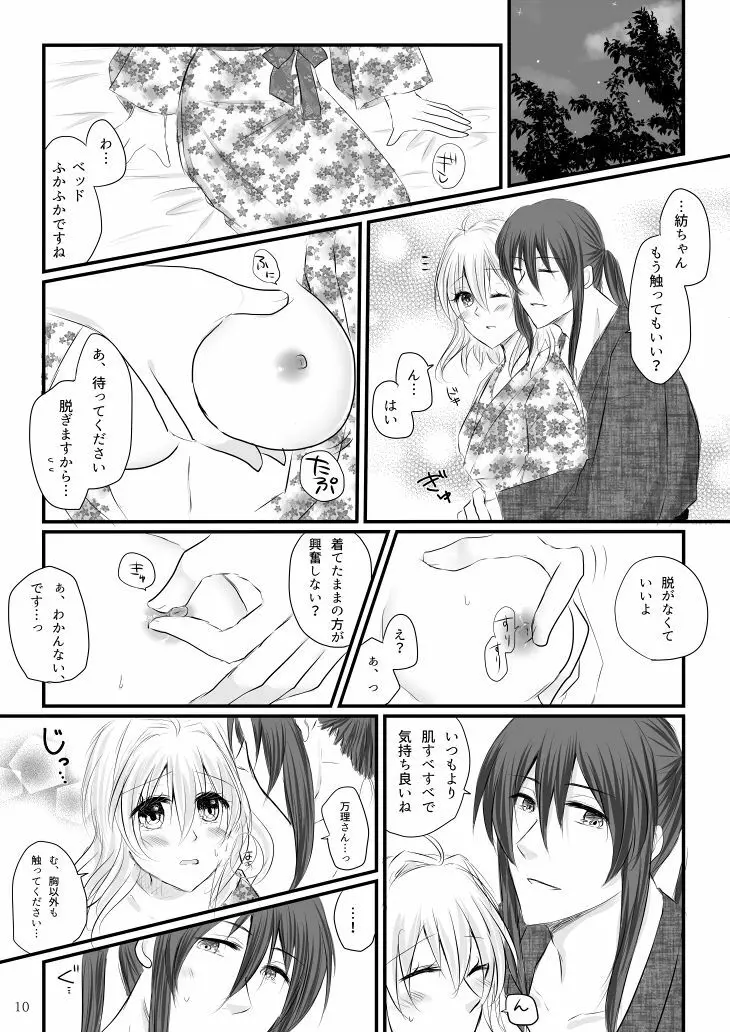 万理さんと紡ちゃんのしっぽり湯けむり二人旅+オマケ本 Page.8