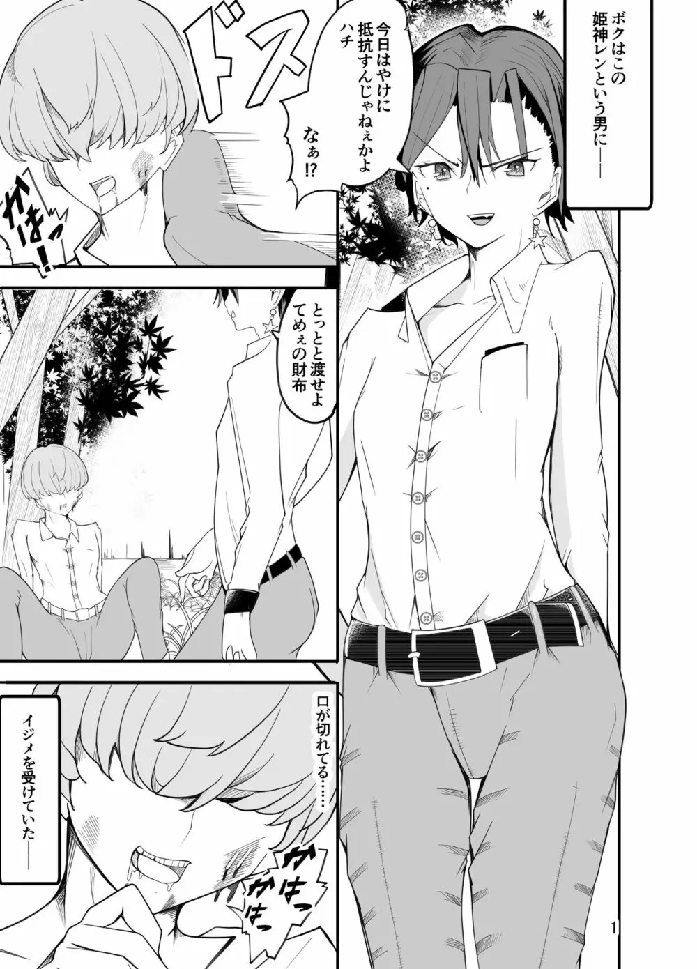 悪い子♂は女装でイジメ返し!? Page.2
