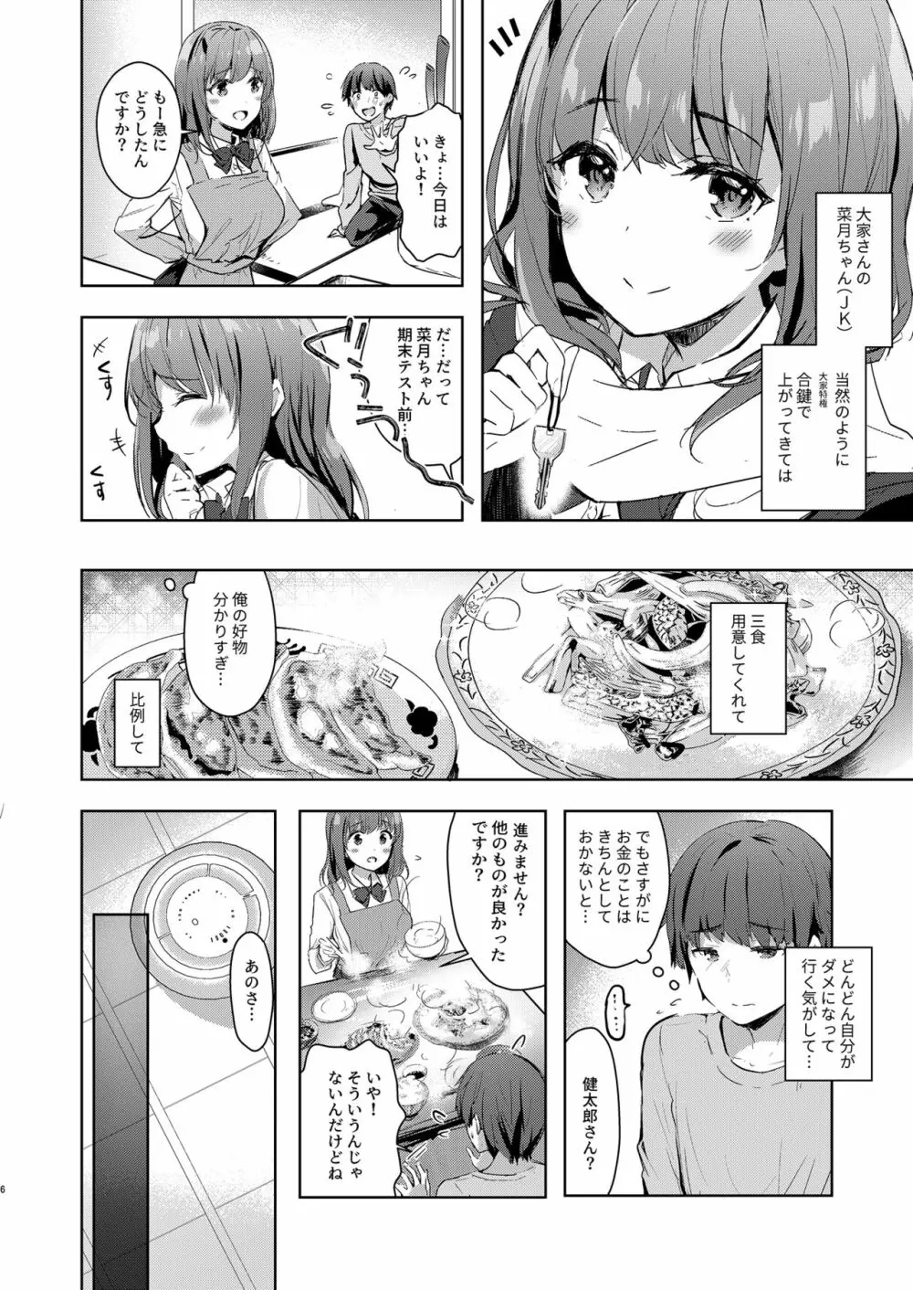 [moco chouchou (ひさまくまこ)] 三食バブみつき大家さん(JK) 2 [DL版] Page.6