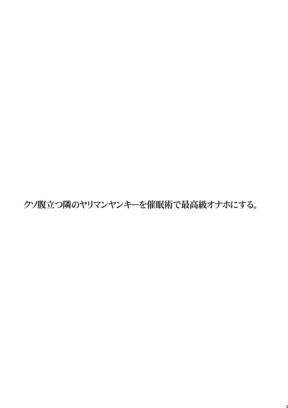 クソ腹立つ隣のヤリマンヤンキーを催眠術で最高級オナホにする Page.3