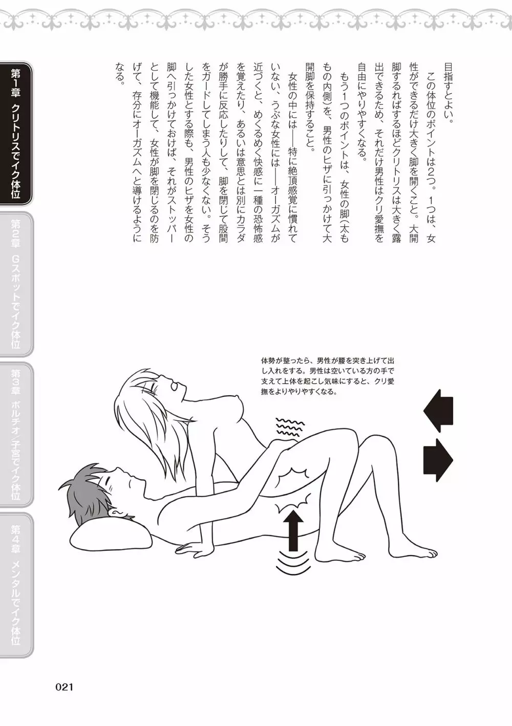 女性が必ずイク体位・オーガズム48手 完全マニュアル イラスト版 ……せくポジ48！ Page.23