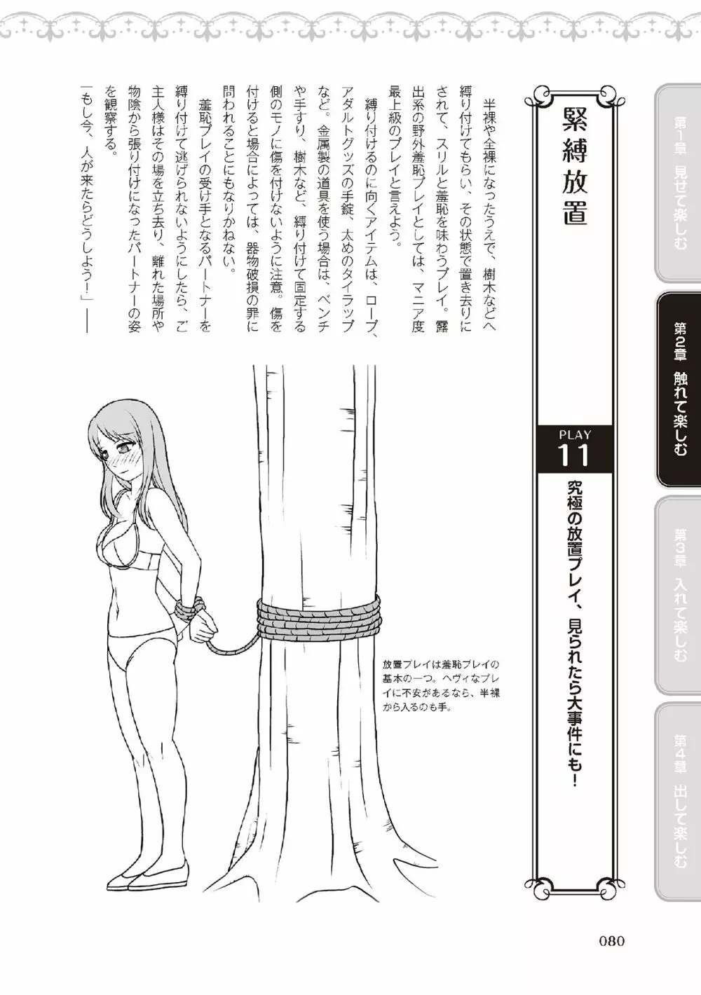 野外羞恥プレイ・露出青姦完全マニュアル イラスト版……そとプレッ！ Page.82