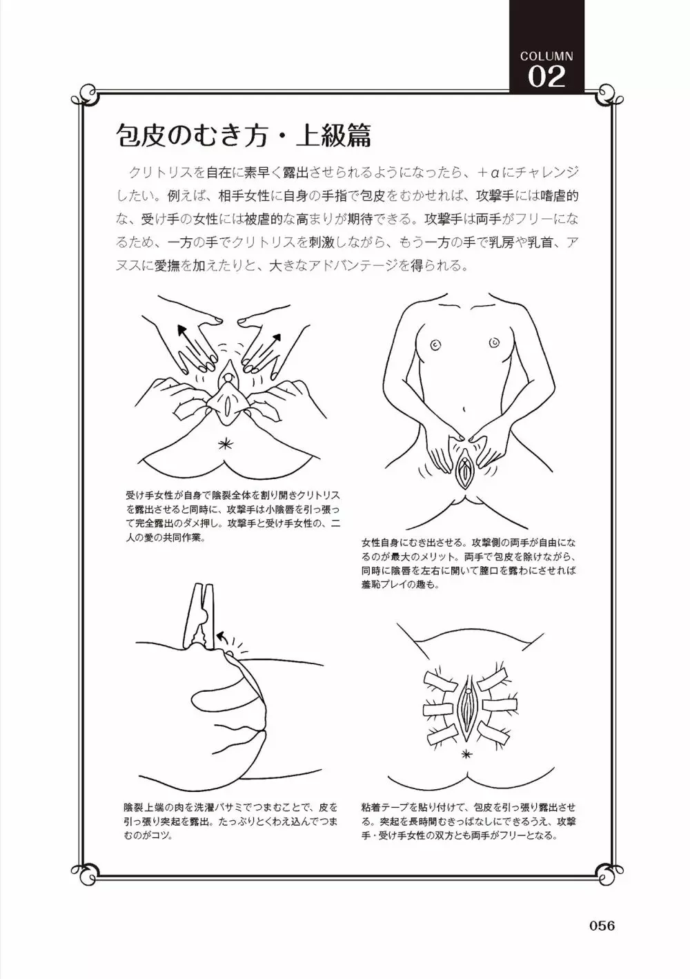 陰核愛撫・クリイキ完全マニュアル イラスト版……らぶクリ！ Page.58