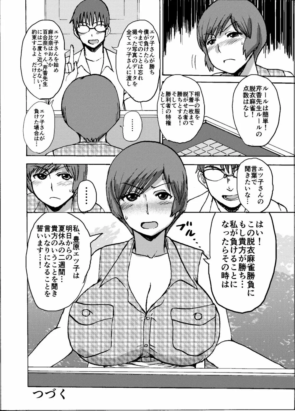 エツ子さんはこの脱衣麻雀勝負で自分の将来を取り戻す -前編- Page.20