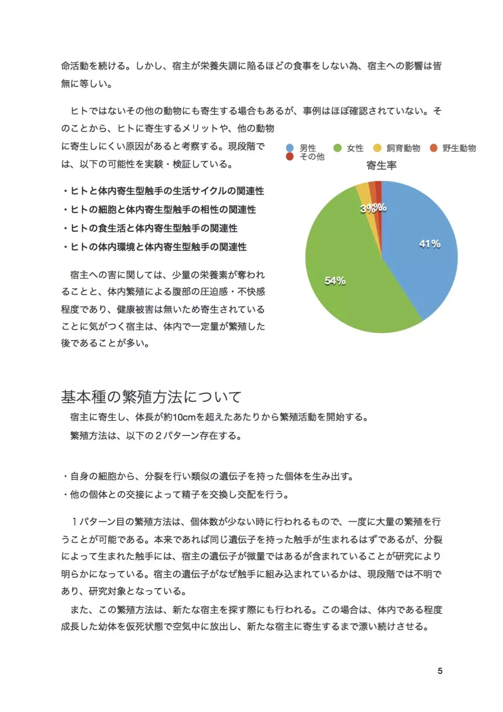 触手研究レポート 体内寄生型 基本種 Page.8