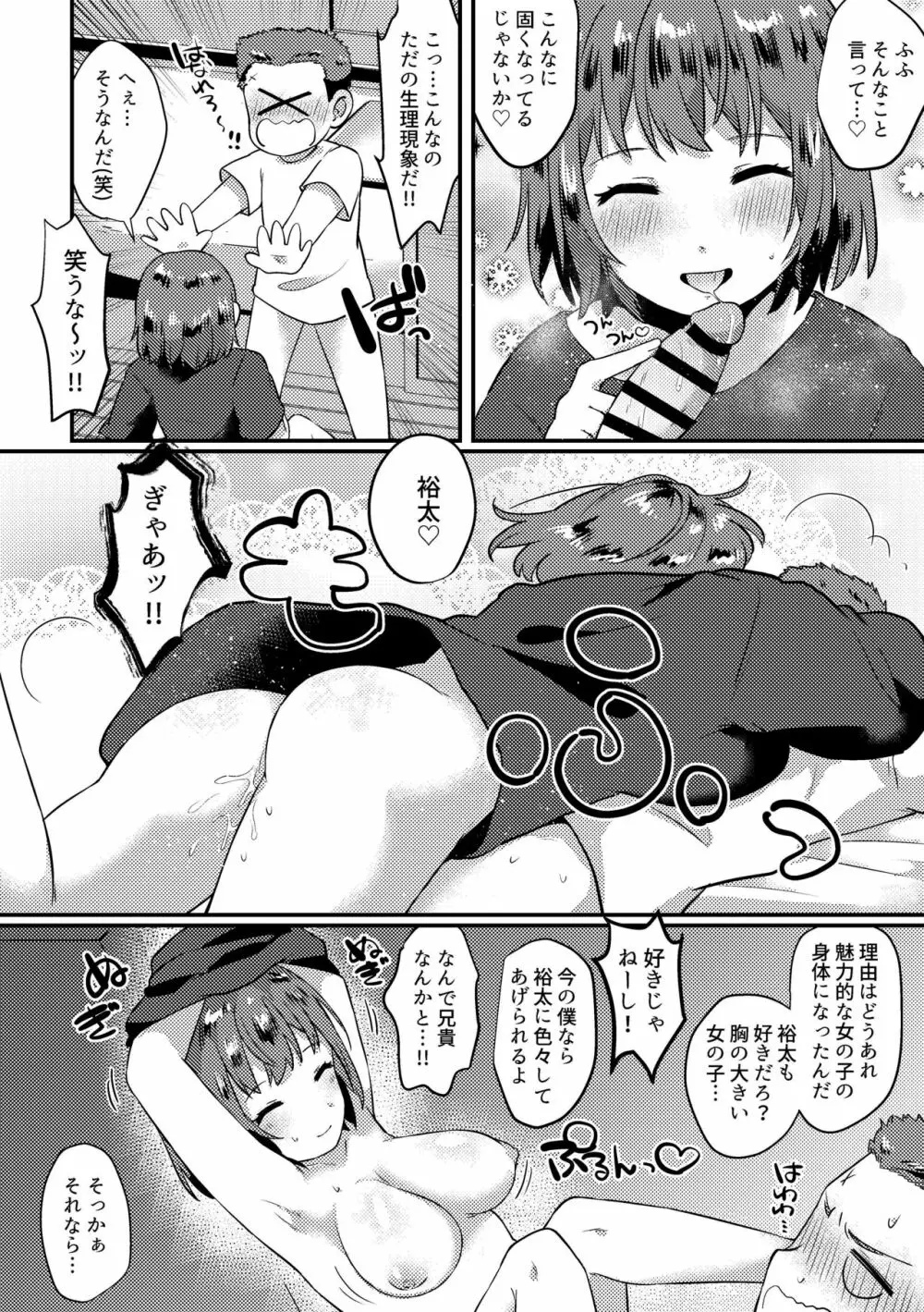 不二♀が弟とエッチする漫画 Page.3