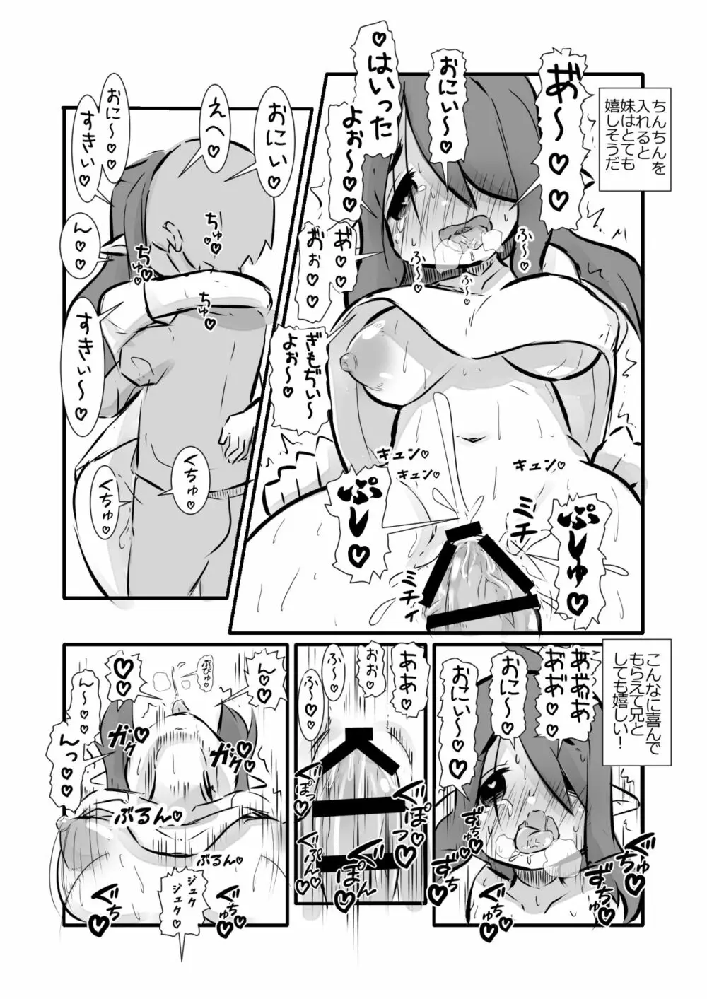 発情した巨乳妹サキュバスに襲われたけど兄として頑張る話 Page.3