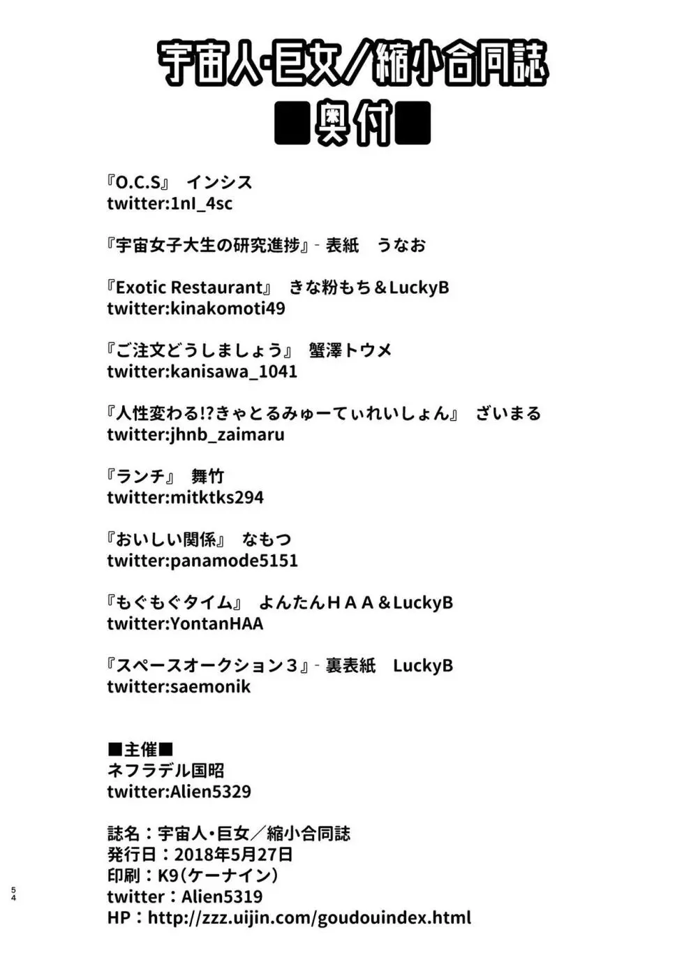 宇宙人・巨女/縮小合同誌vol.1.2.3 三冊セット Page.148