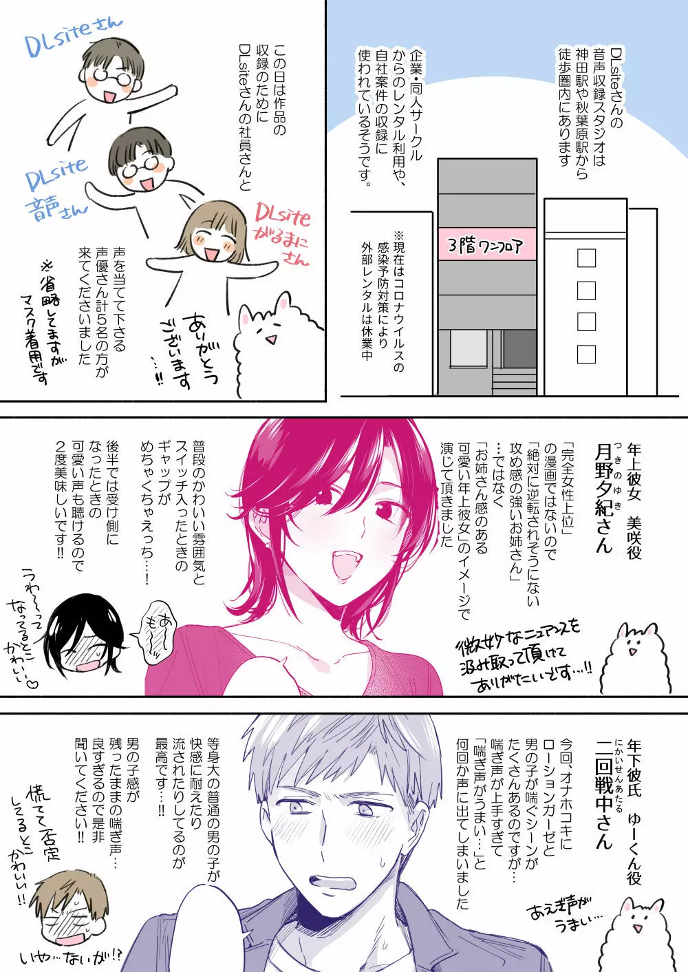 隙あらば彼氏の性癖を少しずつ歪めていこうとする女の子の漫画まとめ + 自分の同人誌の音声収録におじゃまさせていただいたレポ漫画 Page.34