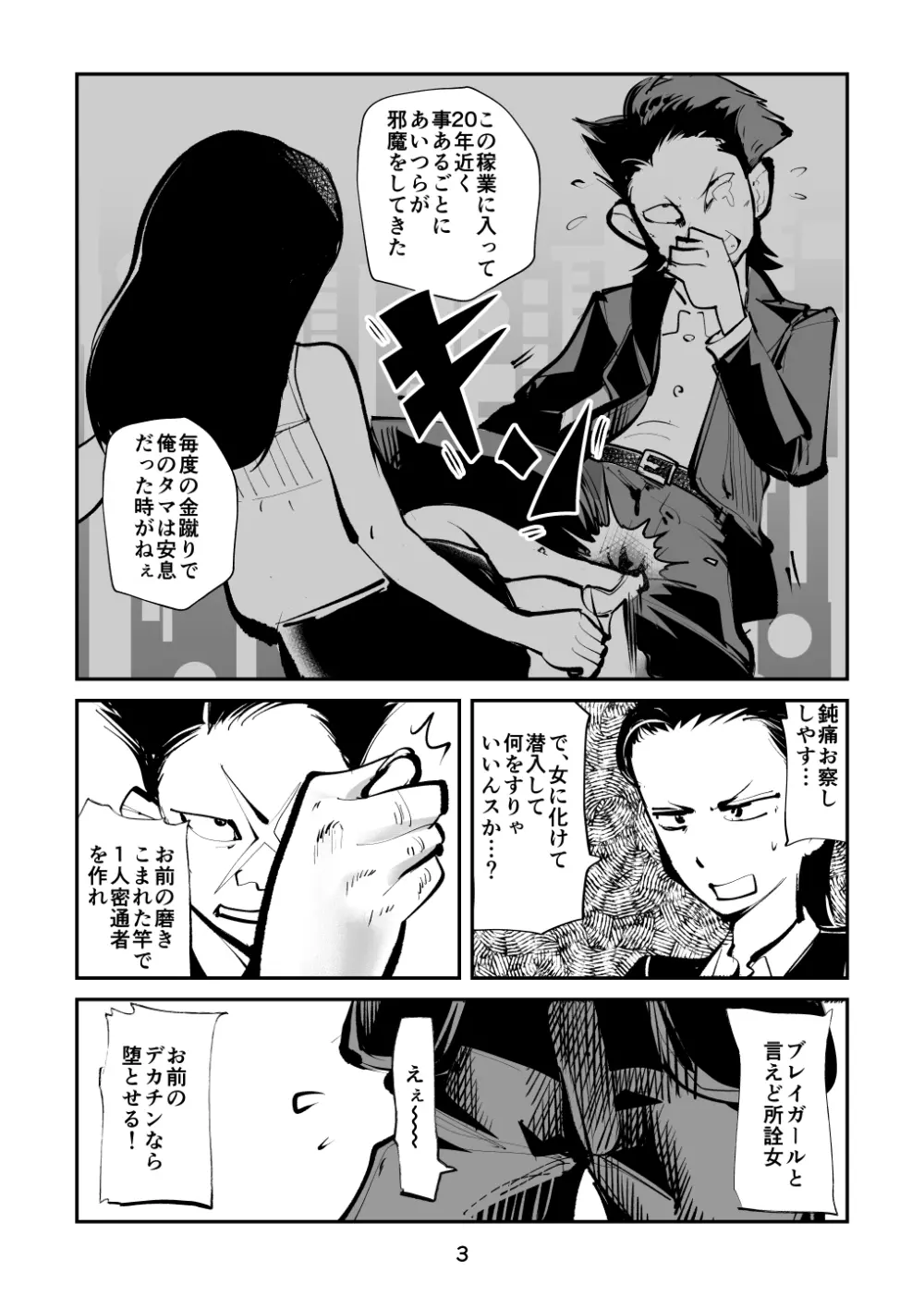 ブレイガール4 女装男金玉制裁 Page.3