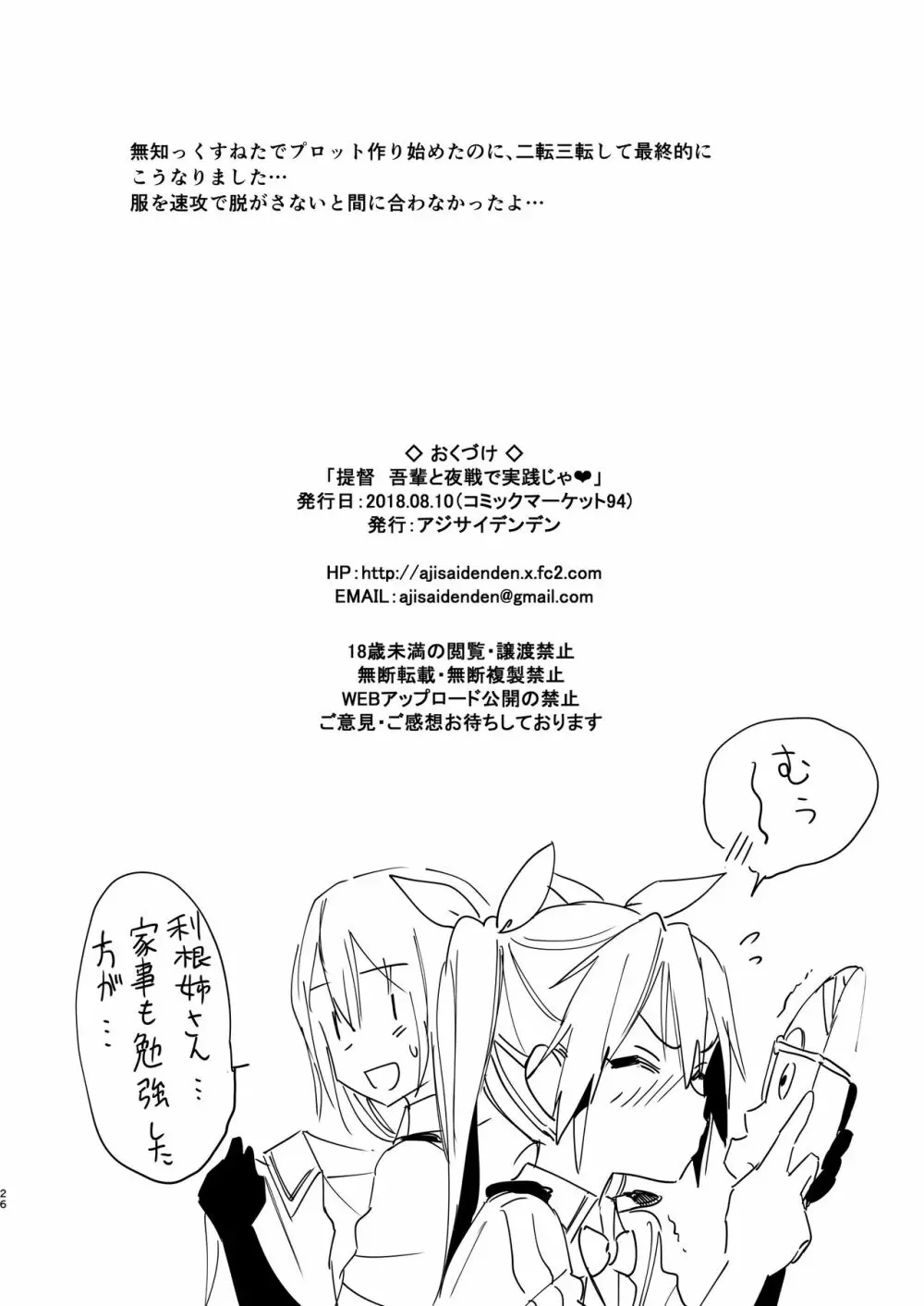 提督よ 吾輩と夜戦で実践じゃ Page.26