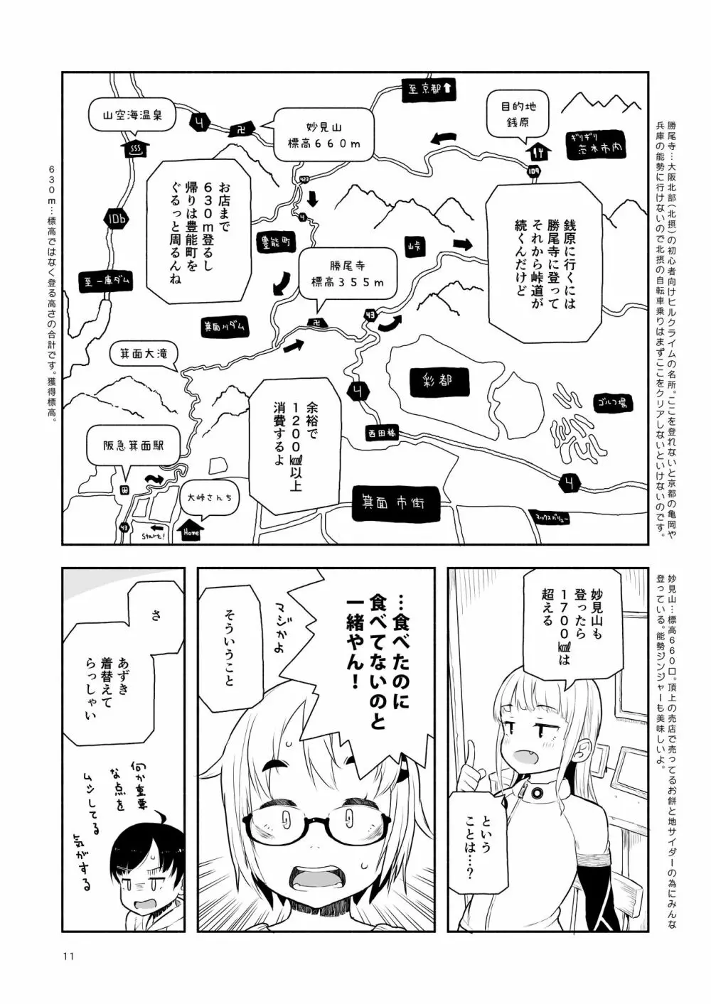 大峠さんがヒルクライムしようとしている。 Page.10