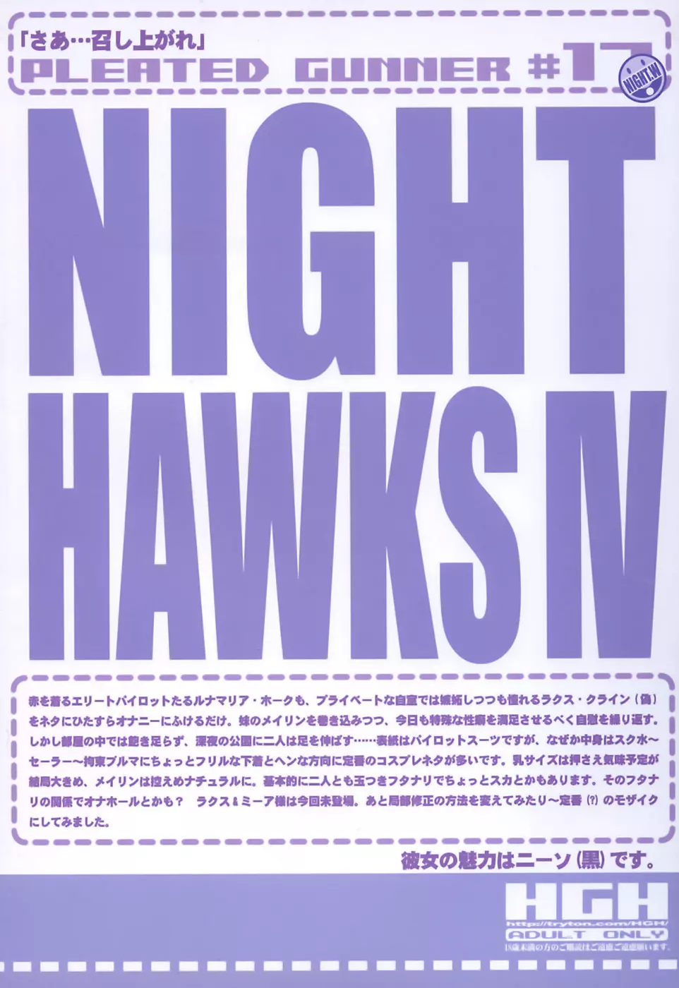 PLEATED GUNNER #17 NIGHT HAWKS IV Page.2