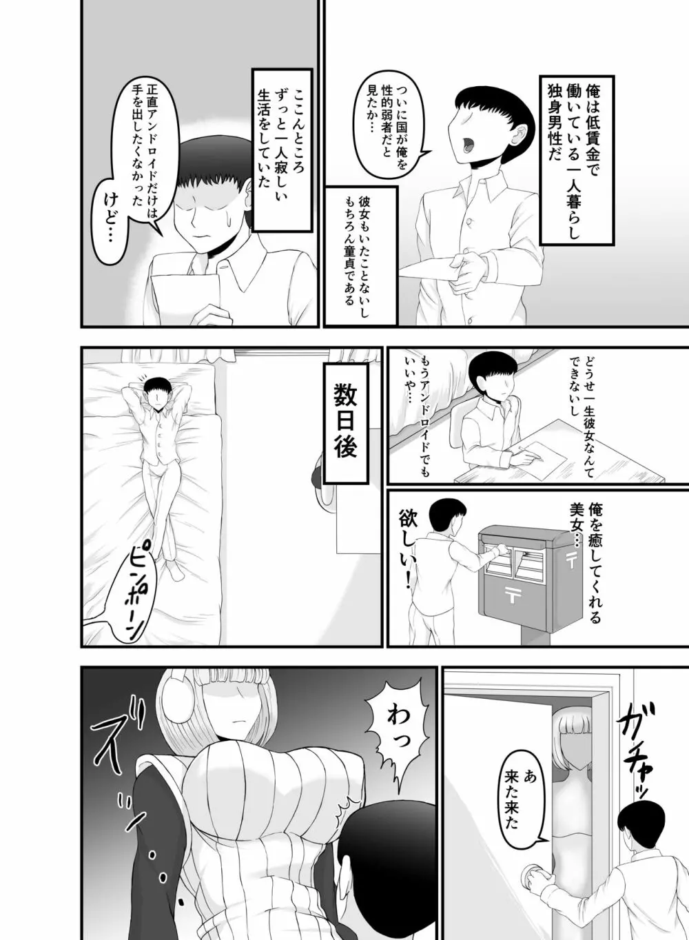 底辺でモテない俺が女アンドロイドを貰ってみた Page.3