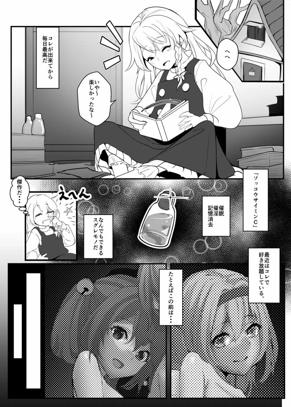 霧雨魔理沙が薬を使って犯したり犯されたりする本 Page.3