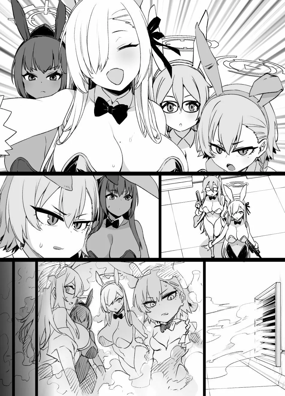 ブルアカC&Cバニー奴隷化追加漫画 7P Page.9