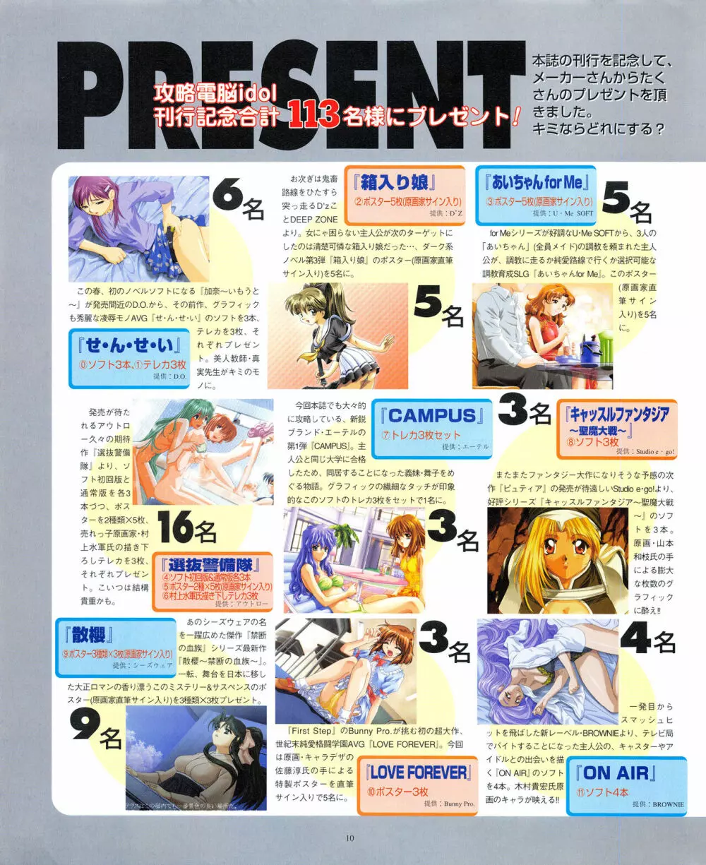 攻略電脳idol Vol.1 1999年5月号 Page.10