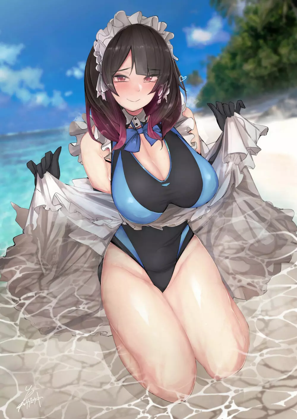 高身長ギャルサンド!~競水メイド、バニーに姉みを添えて~ Page.33