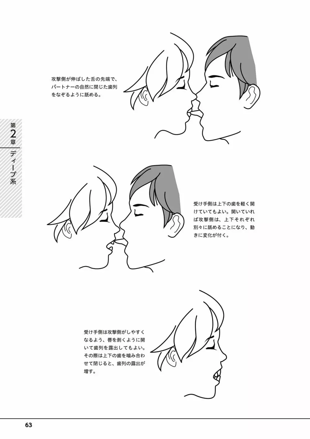 唇と舌の性感開発・キス完全マニュアル イラスト版……とろキス Page.65