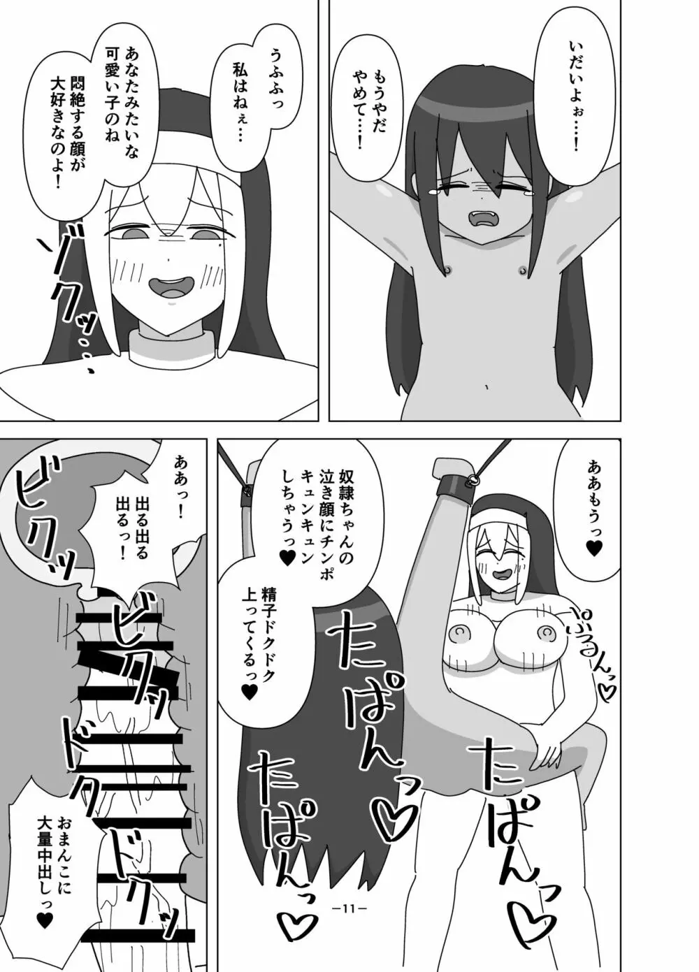 ふたなりシスターに買われた奴隷ちゃん Page.11