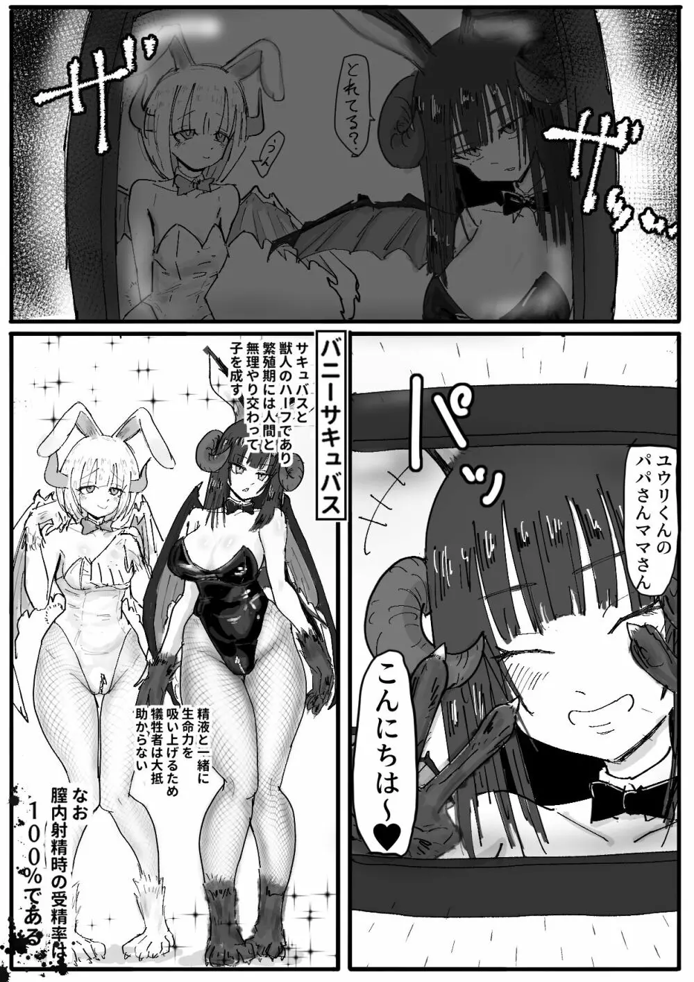 バニーサキュバスから最愛の息子とのお別れ子作りビデオレターが届くお話 Page.3