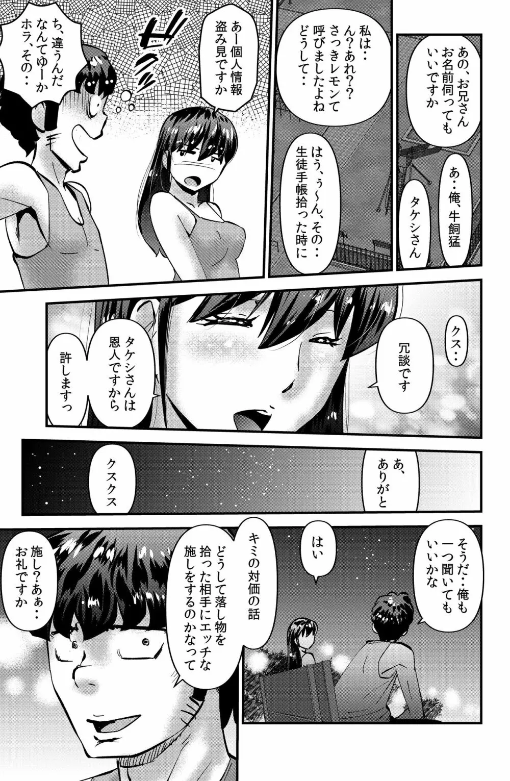 お礼にスカートを捲し上げるＪＫ Page.13