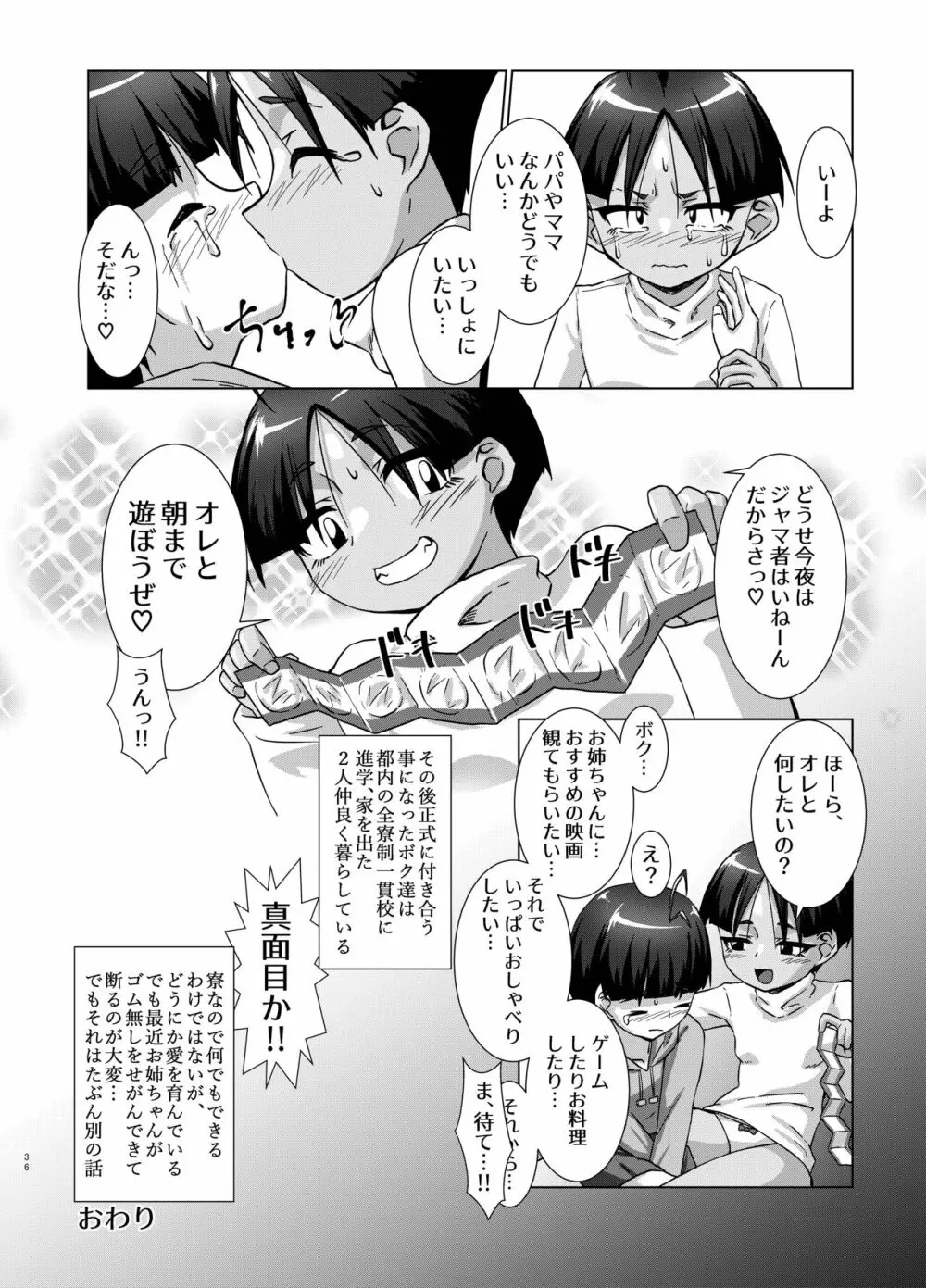 実の姉弟だけど林間学校だからHしてもしょうがないよねッ Page.36