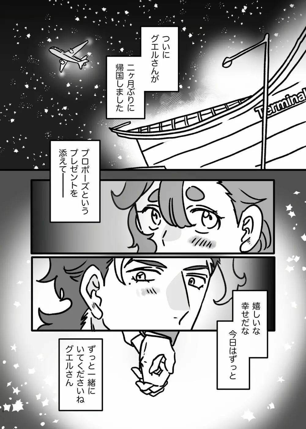 初めてお泊まりするグエスレ Page.2