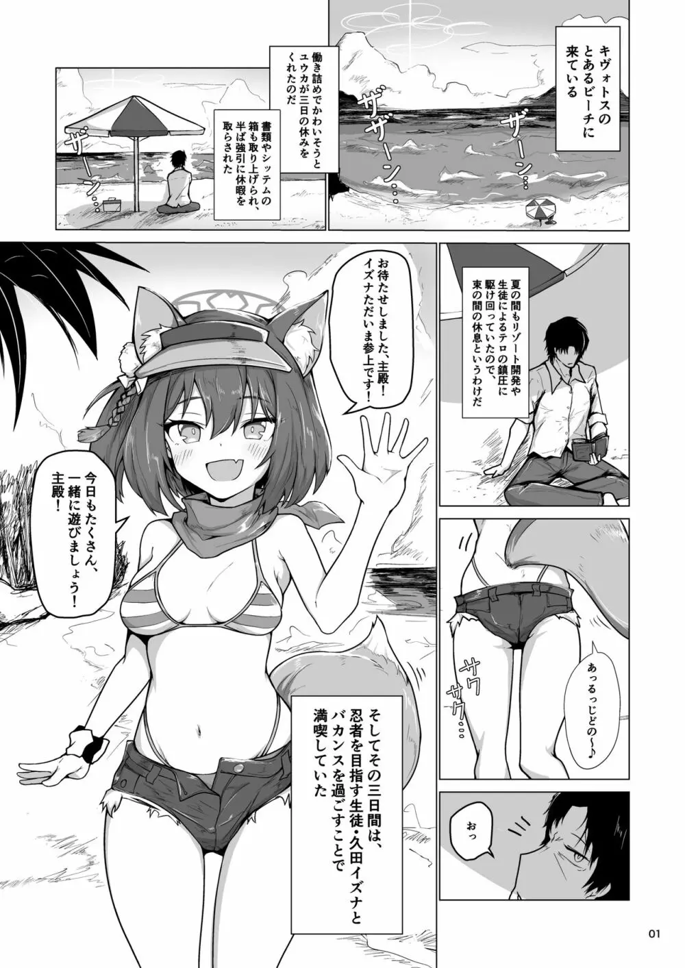 キヴォトス最高の忍者と過ごす二人きりの夏季休暇 Page.2