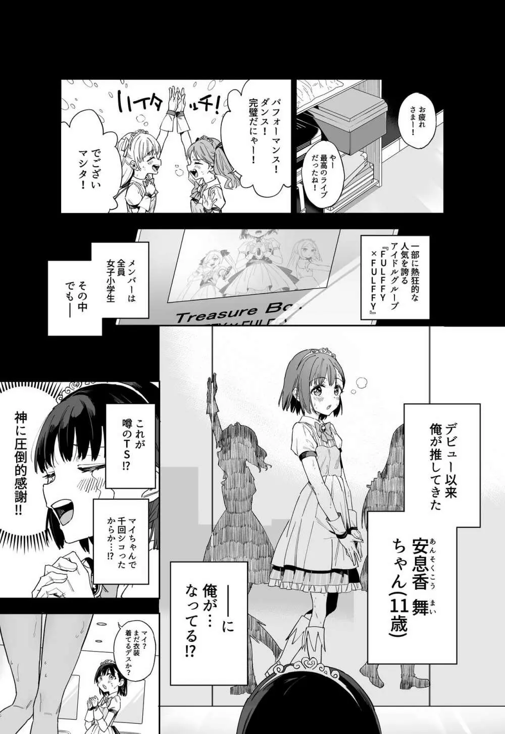 女子○学生アイドルにTSしたからメンバー全員とレズセする Page.6