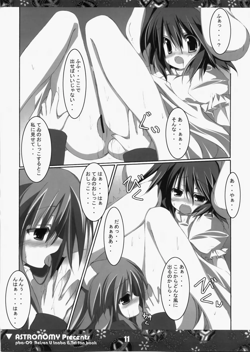 (C73) [ASTRONOMY (SeN)] 恋する兎は切なくてれーせん(てゐ)を想うとすぐ×××しちゃうの (東方Project) Page.10