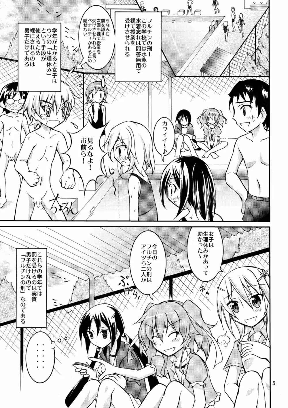 きょうの体育は全裸水泳 2 Page.5