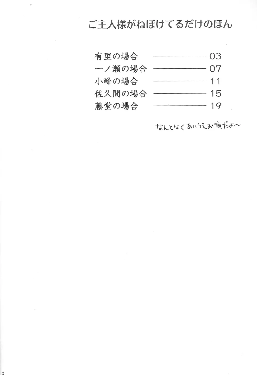 ご主人様がねぼけてるだけのほん Page.3