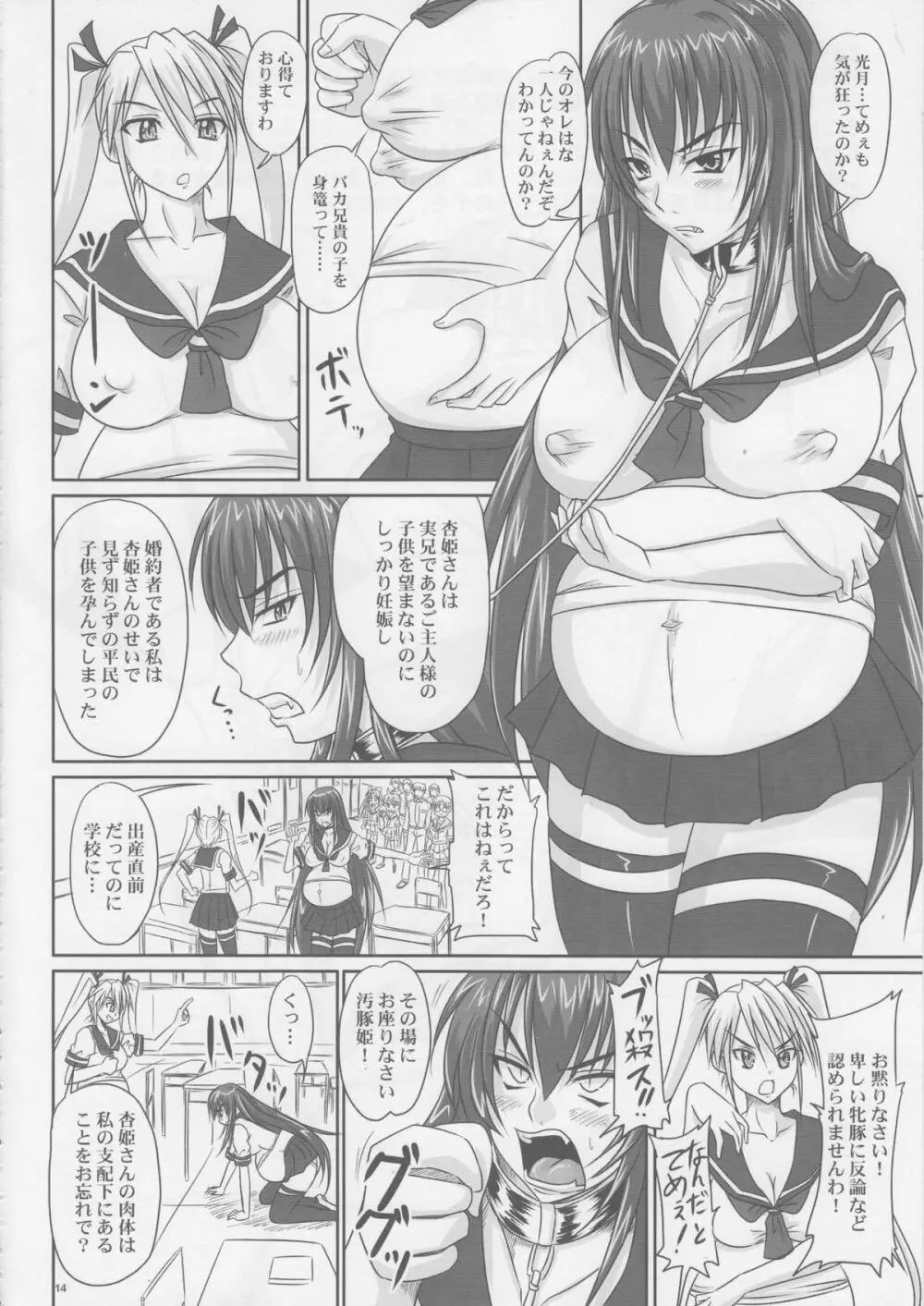 ドSな姫は汚される 辱ノ産 姫畜ノ宴 Page.13