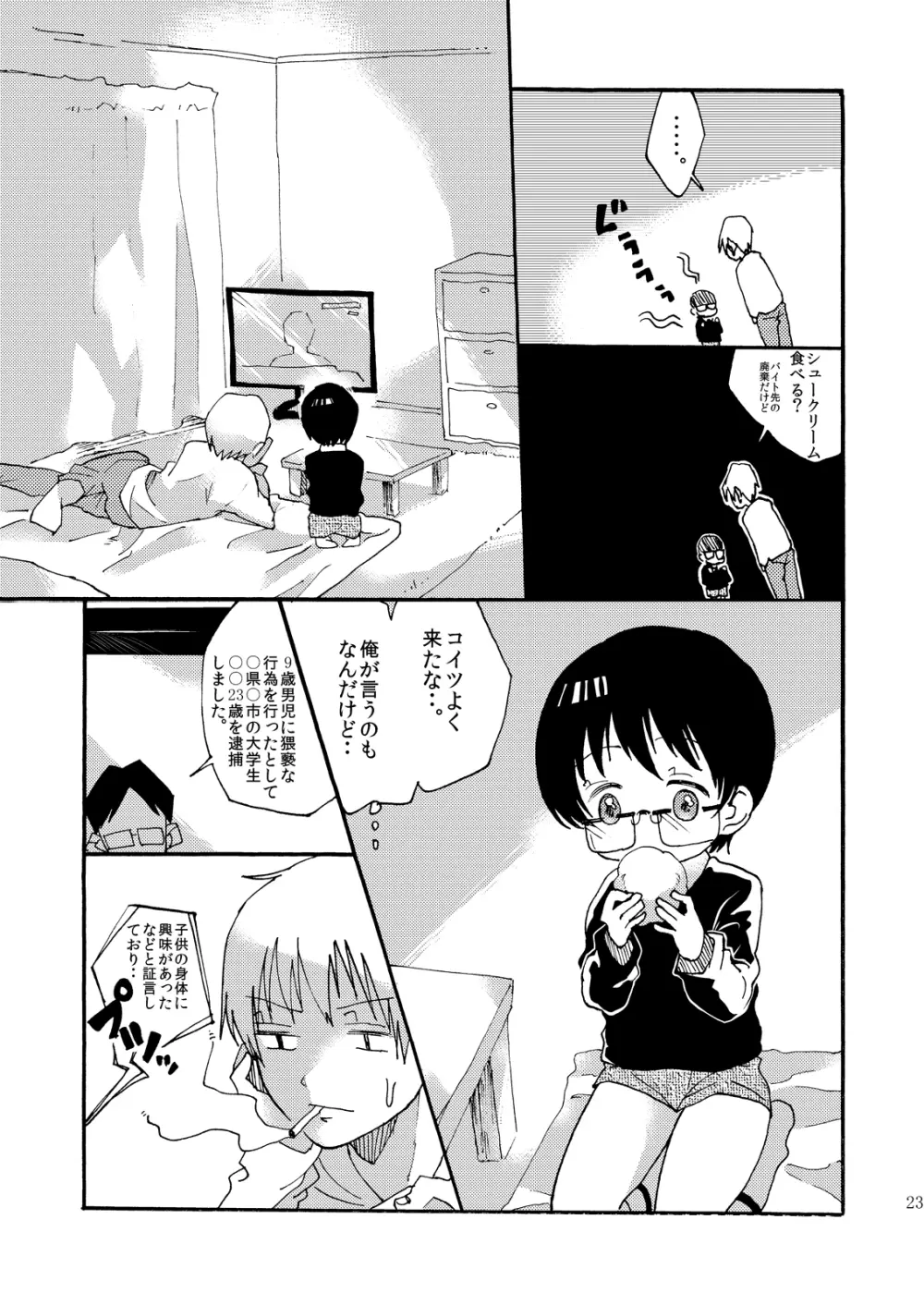 夕暮れ時の♂学生 Page.22