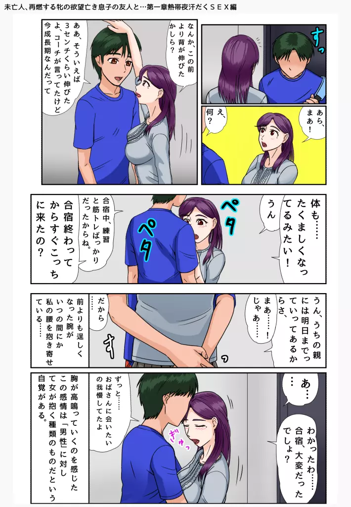 未亡人、再燃する牝の欲望なき息子の友人と…第一章熱帯夜 汗だくSEX編 Page.12