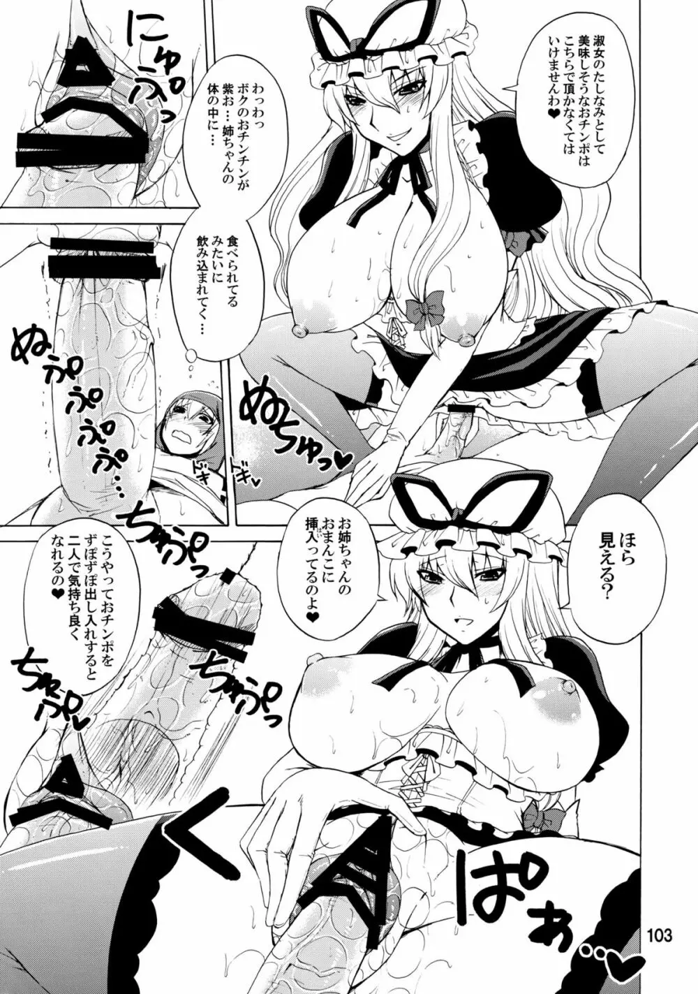 紫奥義・淫乳結界 -ハニーバンプ・東方総集編- Page.102