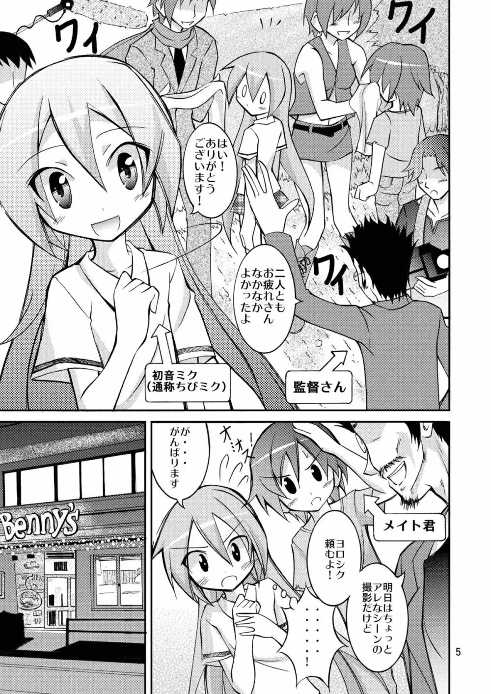 ちびミクの撮影現場ですっぽんぽん Page.4