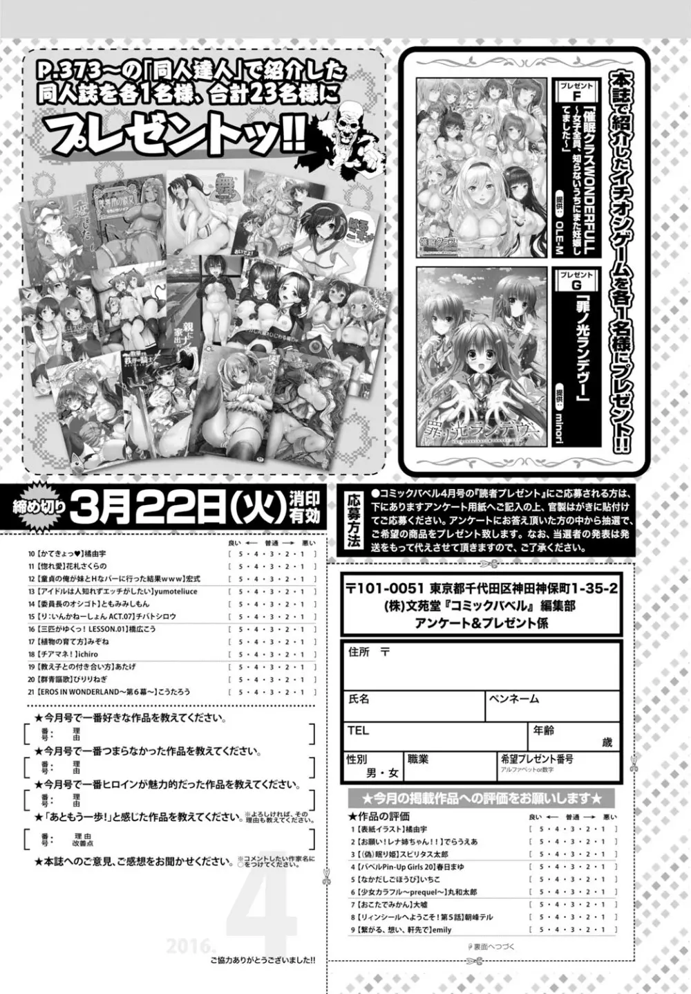 COMIC BAVEL 2016年4月号 Page.384