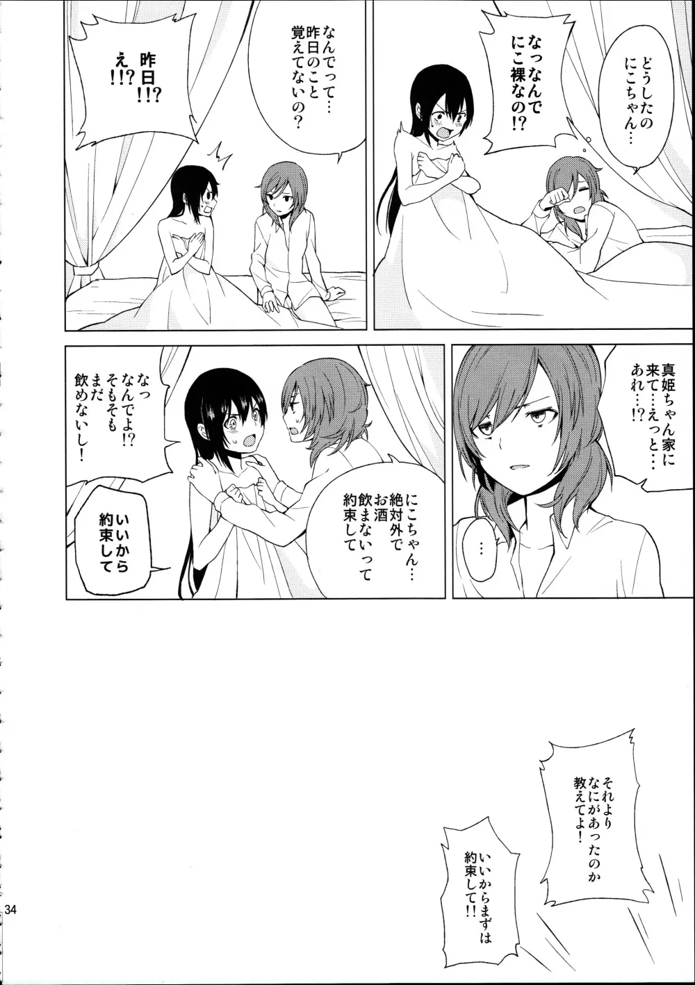 にこちゃんと生えてる真姫ちゃんがえっちなことするだけの本 Page.34